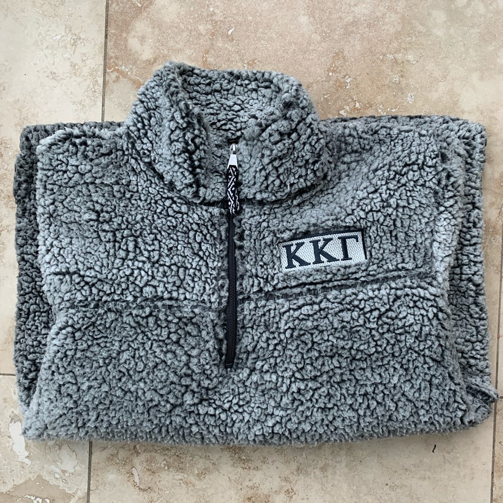 Kappa Kappa Gamma KKG Fleece Quarter Zip Grey